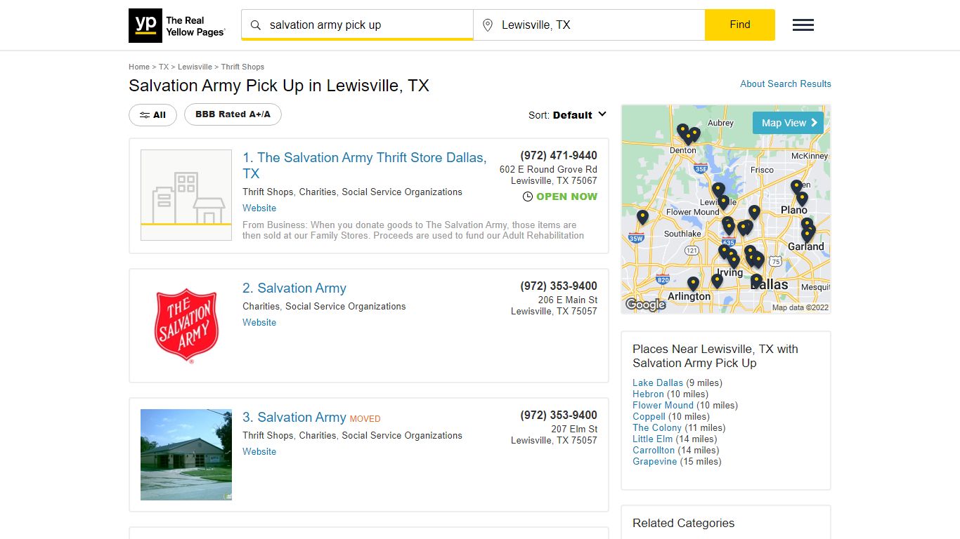 Salvation Army Pick Up Locations & Hours Near Lewisville, TX - YP.com